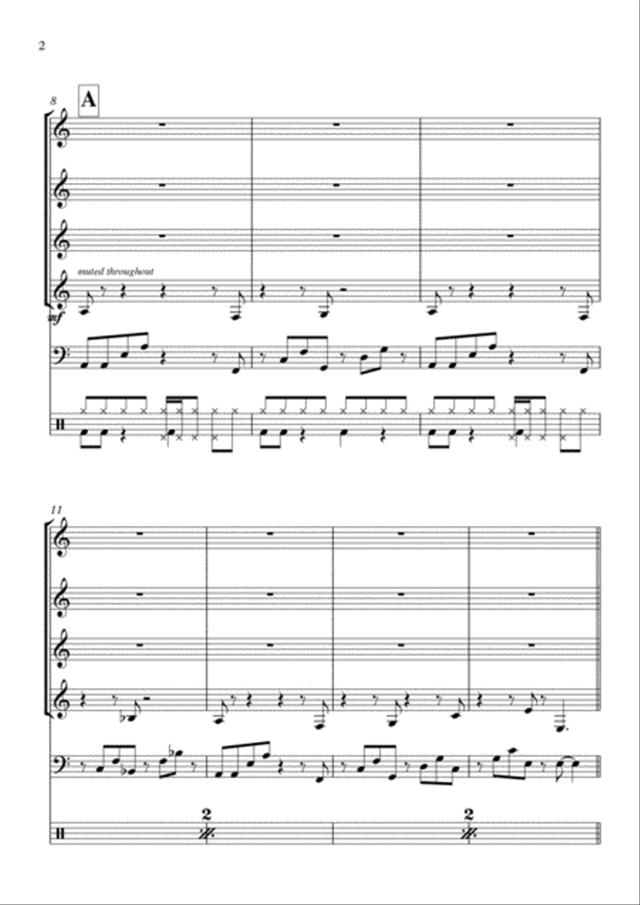 Minimal Dance for Guitar Band Small Ensemble scores gallery preview page 4