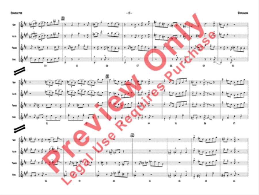 Diffusion for Sax Quartet Small Ensemble scores gallery preview page 18