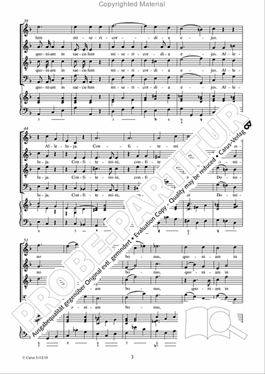Alleluja. Confitemini Domino 4-Part scores gallery preview page 4
