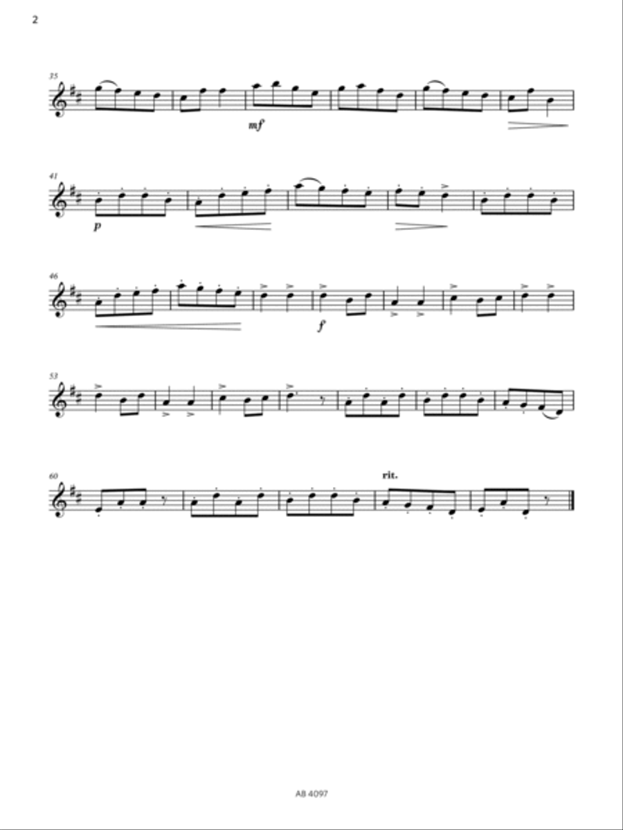 Reigen (Grade 3, A3, from the ABRSM Violin Syllabus from 2024) Violin Solo scores gallery preview page 2