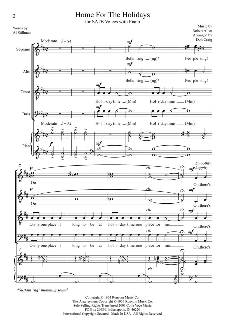 Home For The Holidays 4-Part scores gallery preview page 1