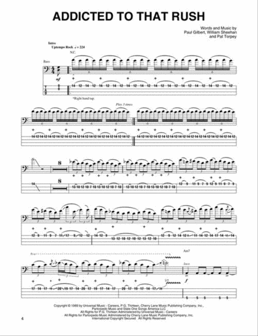 Monster Book of Rock Bass Tab Bass Guitar Tablature scores gallery preview page 6
