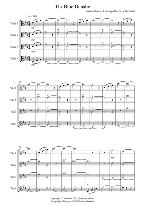 Book cover for The Blue Danube for Viola Quartet