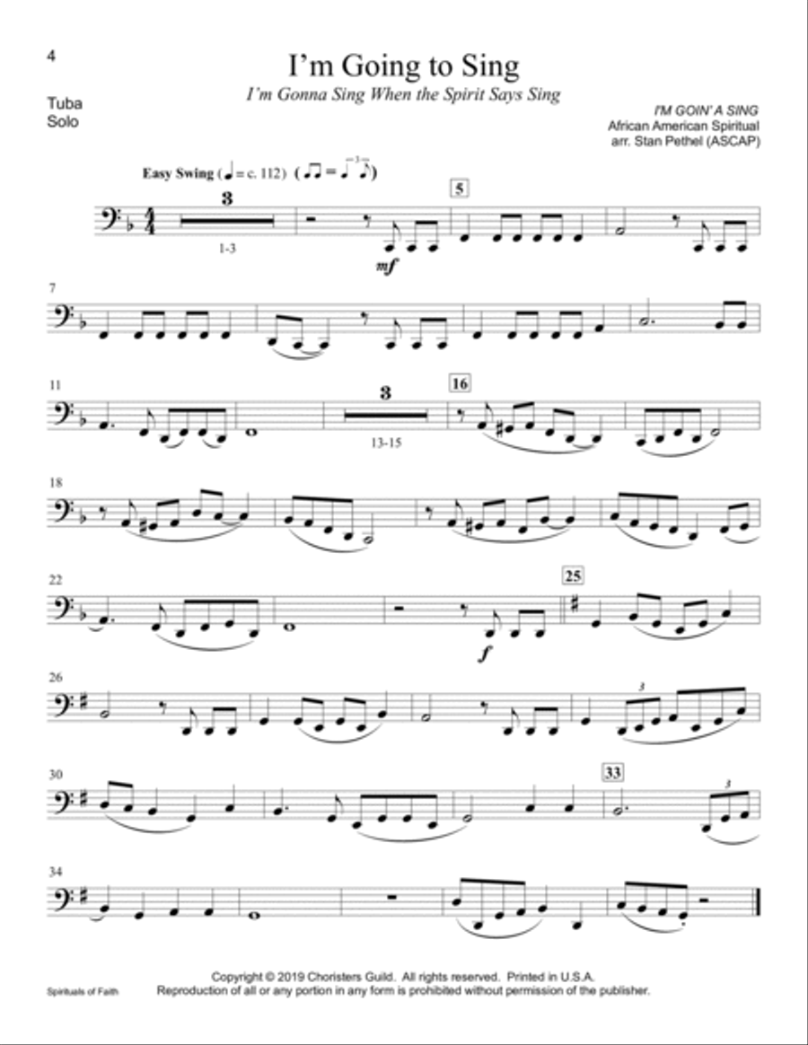 Spirituals of Faith - Tuba Tuba scores gallery preview page 4