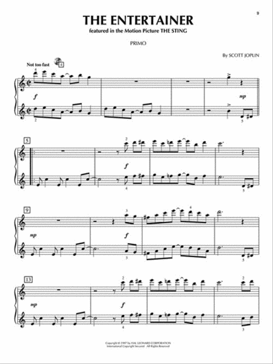 Movie Favorites Movie Favorites 1 Piano, 4-Hands scores gallery preview page 5