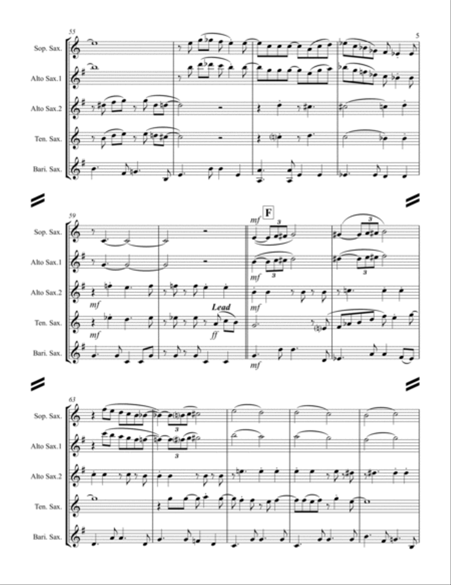 Wave Saxophone Quartet scores gallery preview page 6