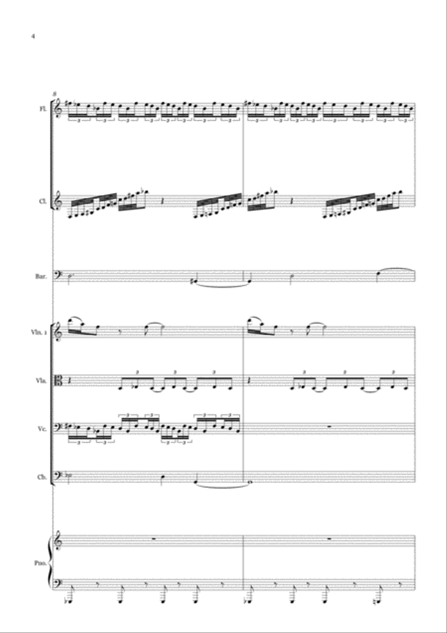 Thalulla for Baryton and Ensemble Large Ensemble scores gallery preview page 4