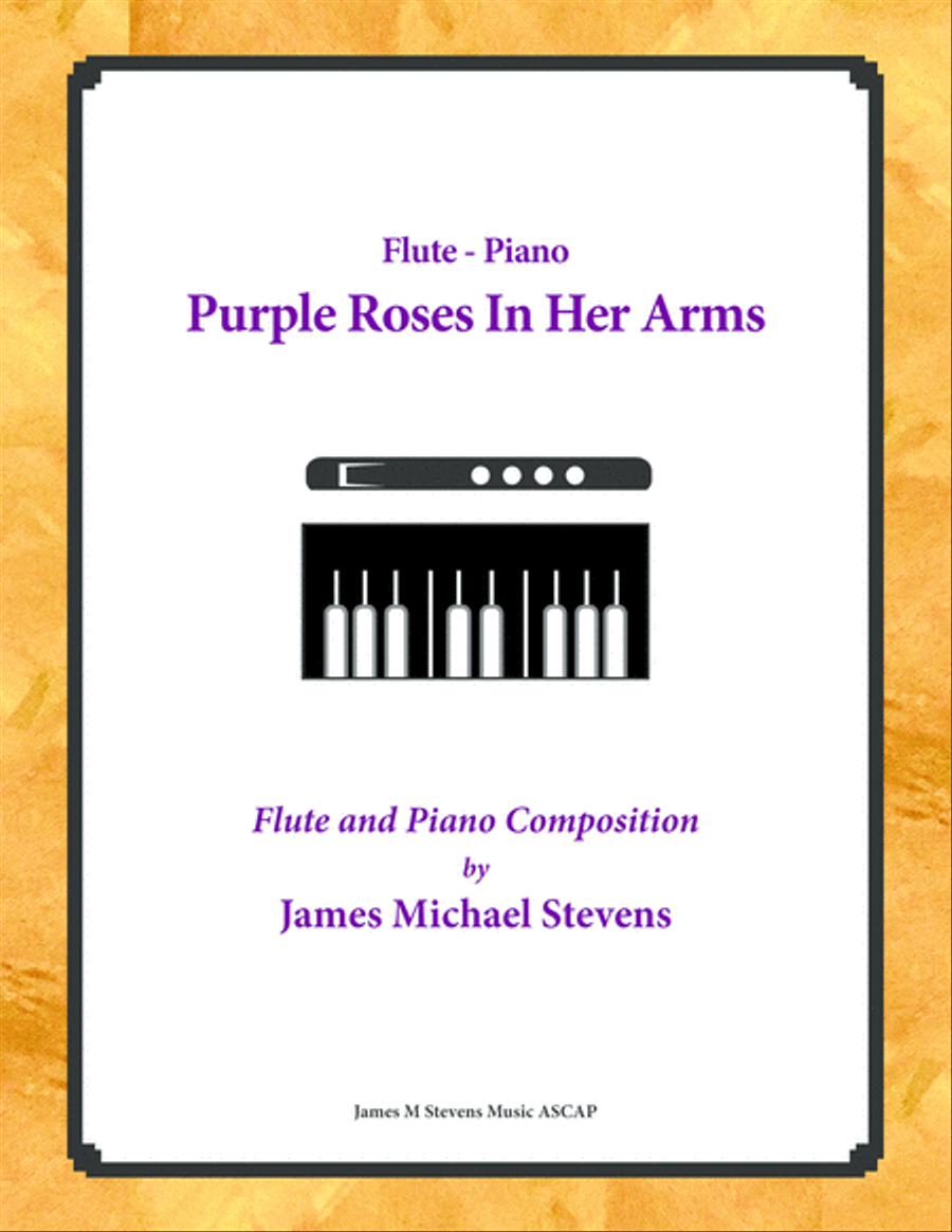 Book cover for Purple Roses In Her Arms - Flute & Piano