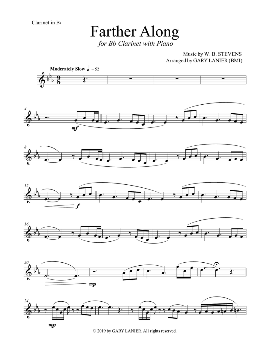 3 GREAT GOSPEL SONGS (for Bb Clarinet with Piano - Instrument Part included) B-Flat Clarinet scores gallery preview page 6