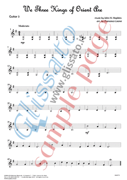 10 Easy Christmas Tunes - Guitar Quartet (set of parts) image number null