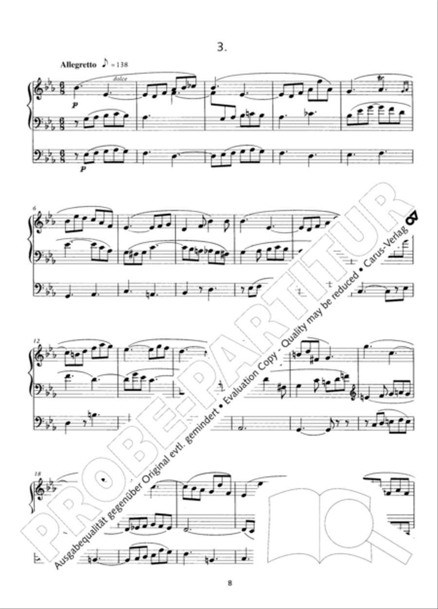 Zwolf Trios fur die Orgel Organ Solo scores gallery preview page 9