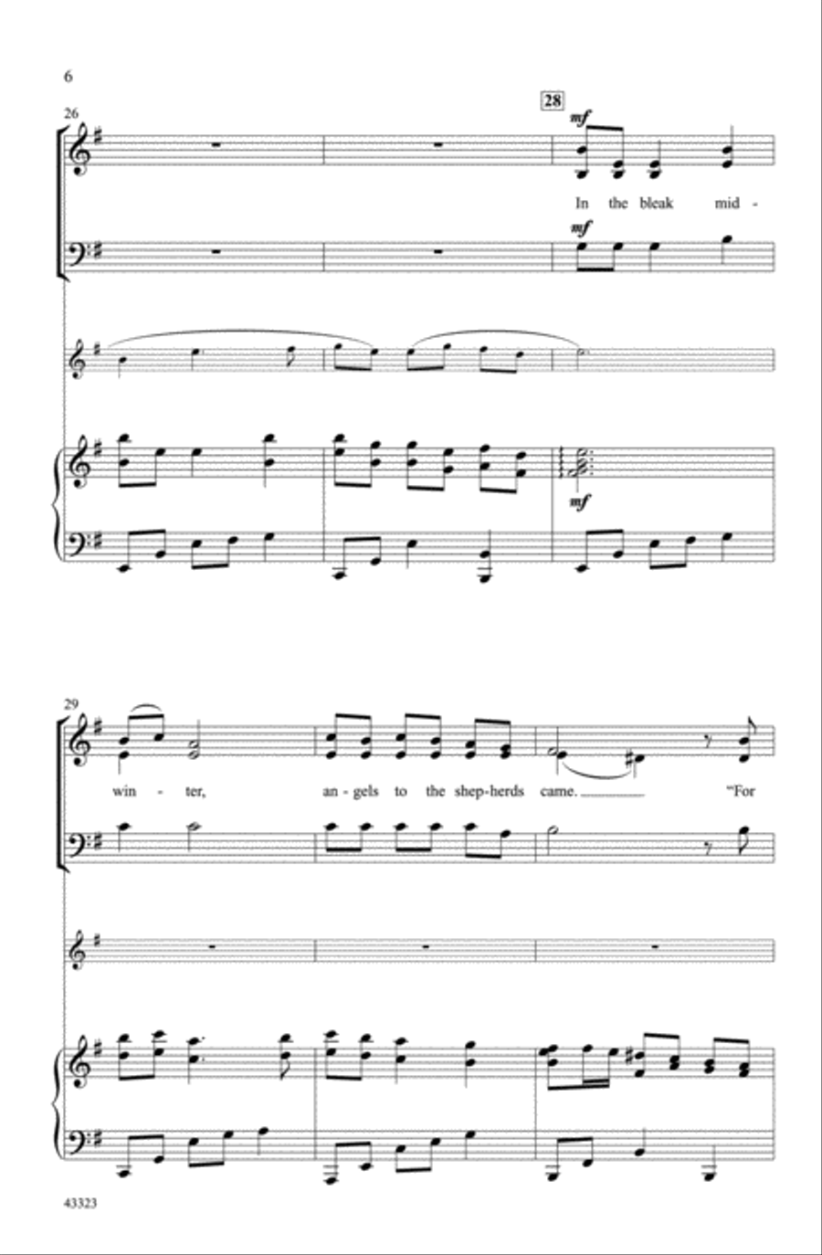A Midwinter Carol Choir scores gallery preview page 5