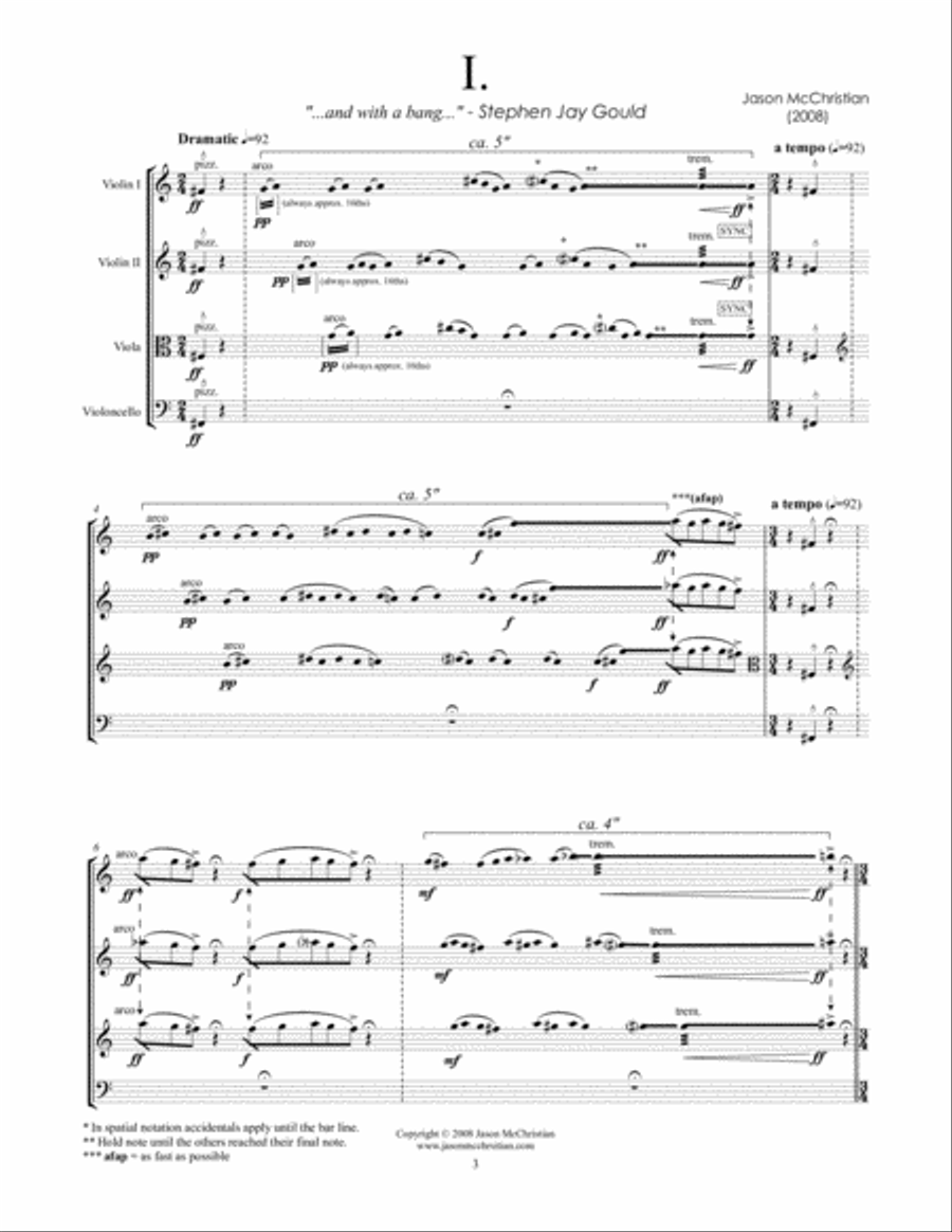 From Four Papers - for String Quartet String Quartet scores gallery preview page 5