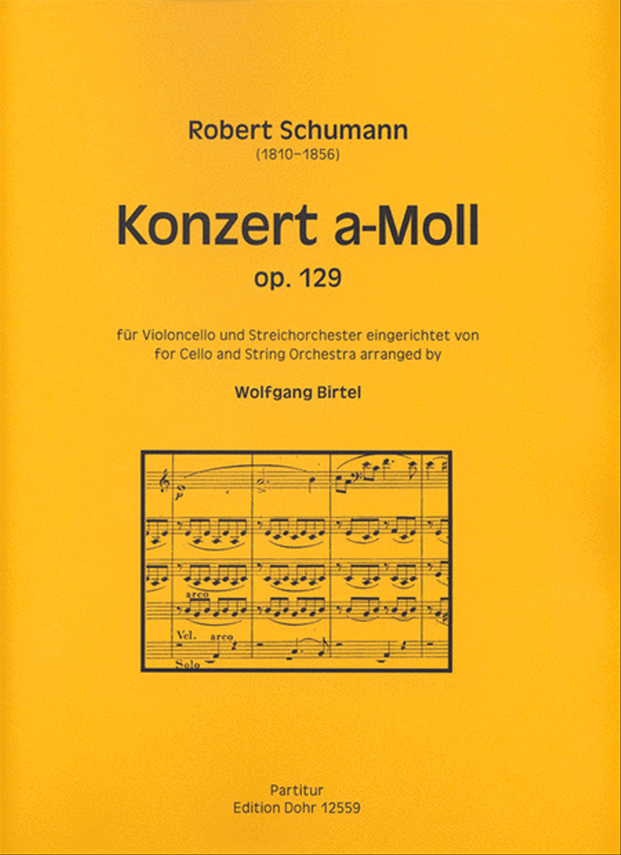 Konzert a-Moll op. 129 (für Violoncello und Streichorchester) String Orchestra scores gallery preview page 1