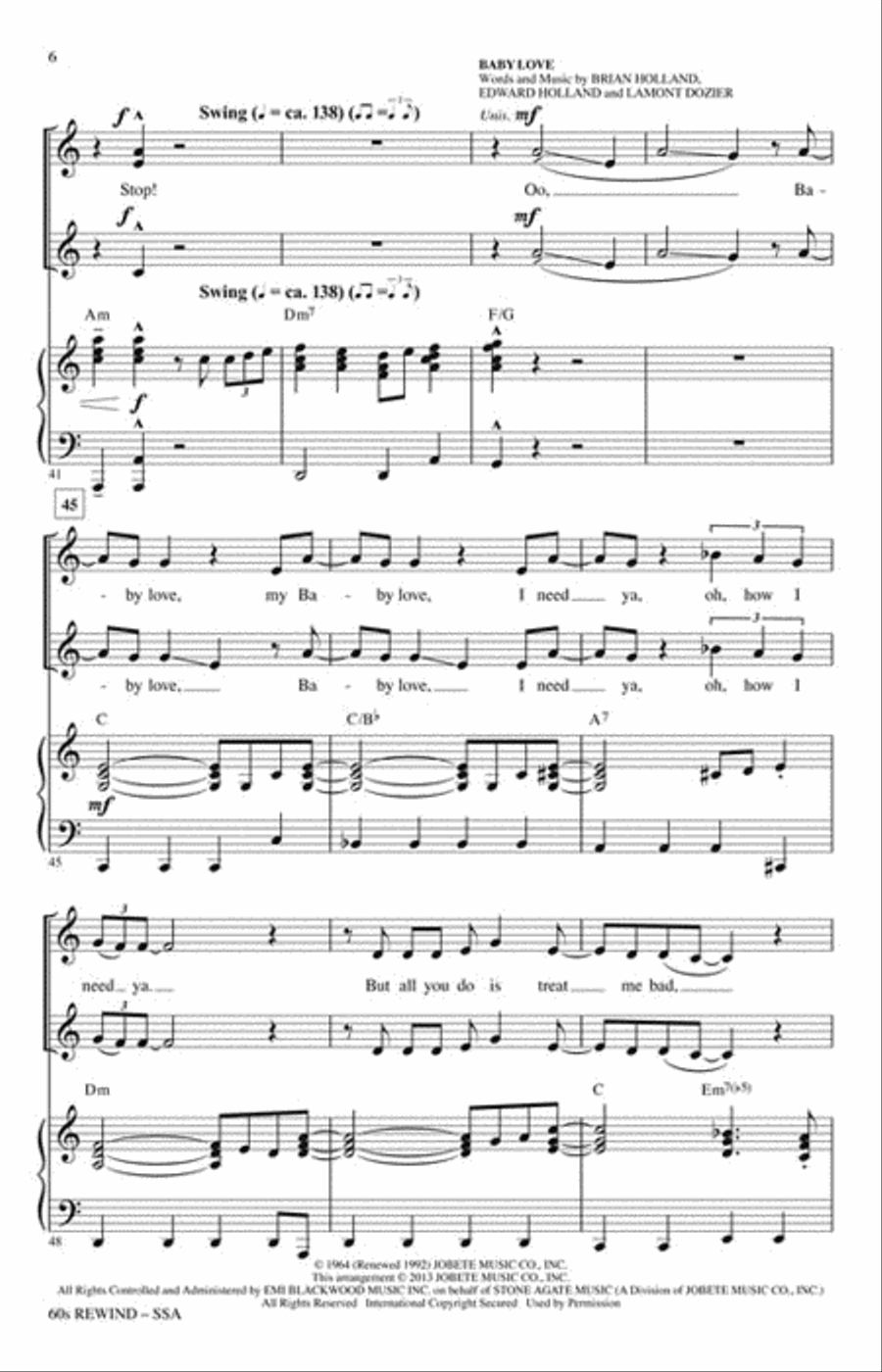 60s Rewind (Medley) SSA scores gallery preview page 3