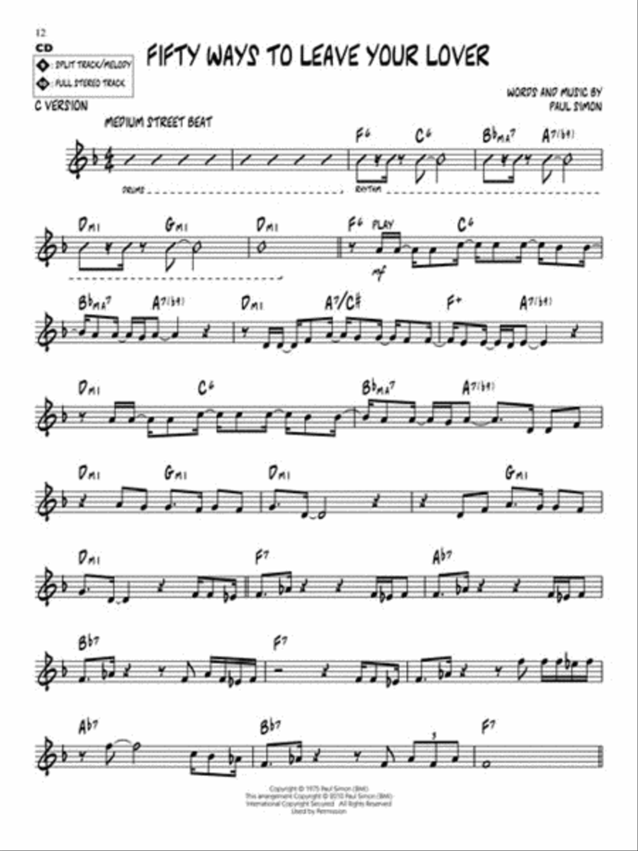 Paul Simon Paul Simon C Instrument scores gallery preview page 5