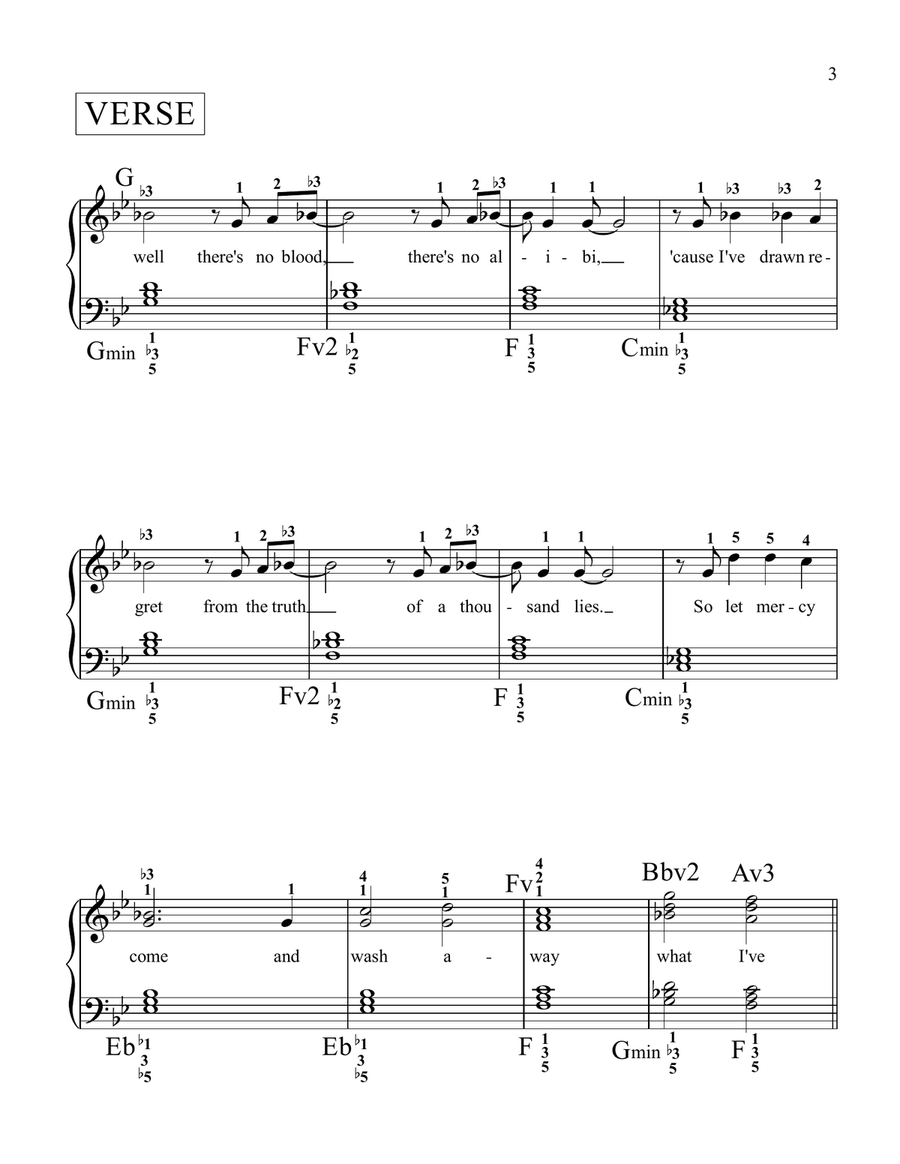 What I've Done Easy Piano scores gallery preview page 3
