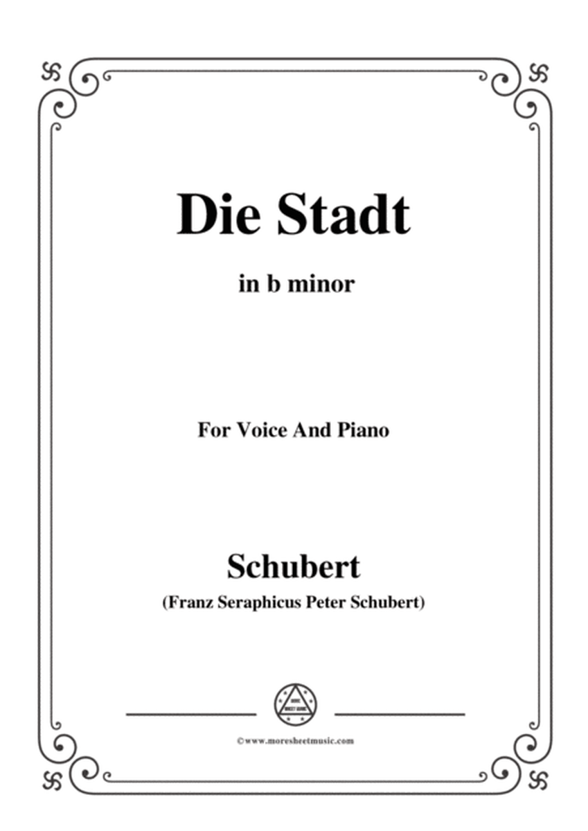 Schubert-Die Stadt,in b minor,for Voice and Piano image number null