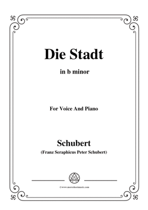 Schubert-Die Stadt,in b minor,for Voice and Piano
