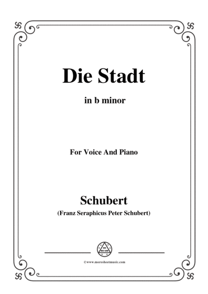 Schubert-Die Stadt,in b minor,for Voice and Piano image number null
