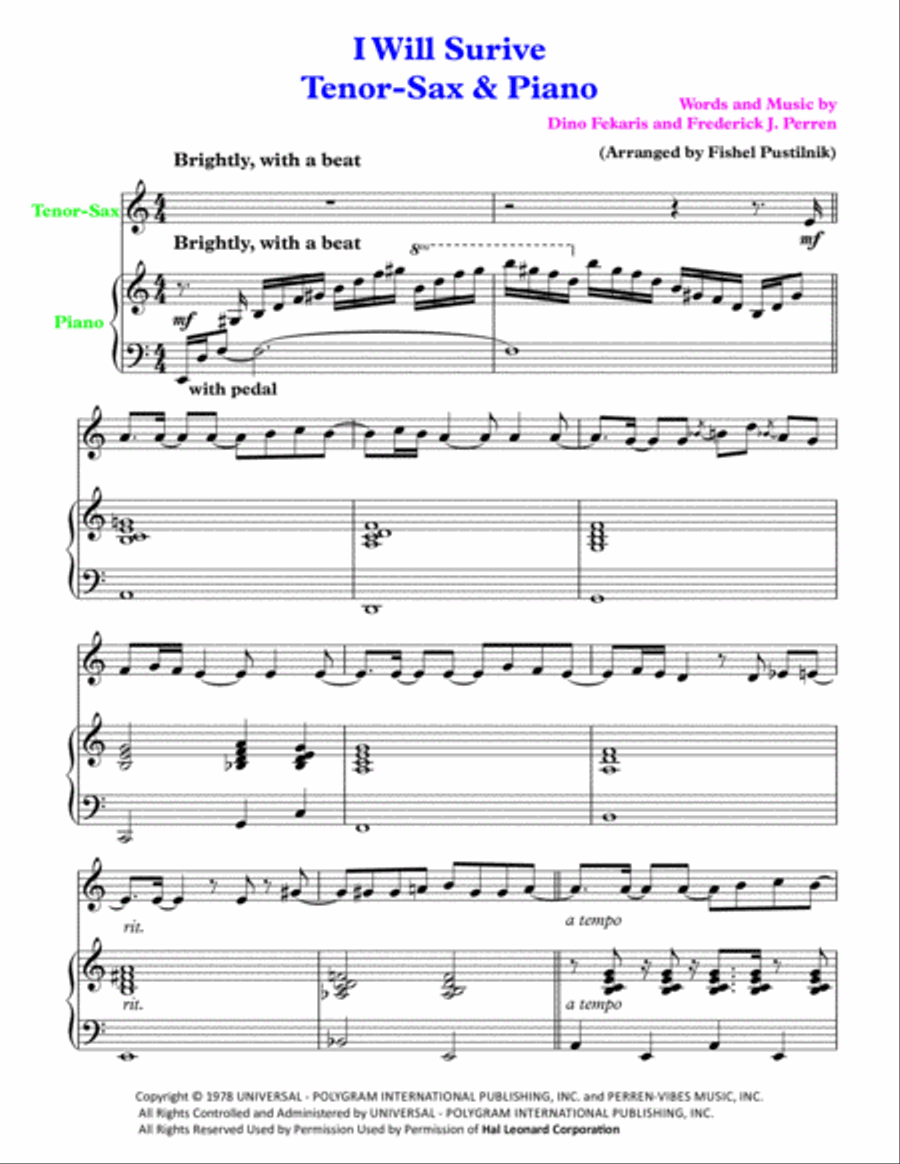 I Will Survive Woodwind Duet scores gallery preview page 2