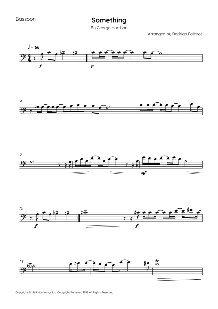 Something Bassoon Solo scores gallery preview page 1
