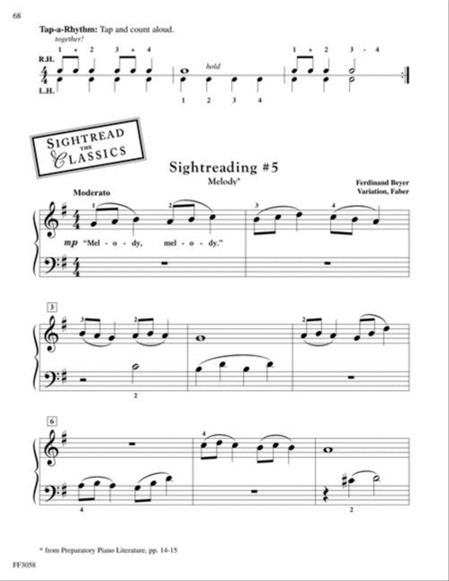Preparatory Piano Sightreading Piano Method scores gallery preview page 7