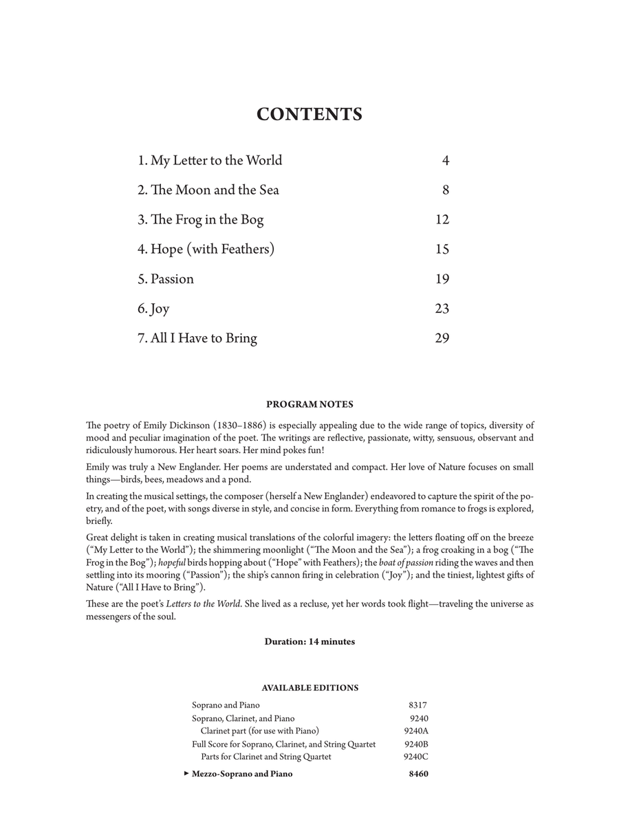 Emily! (from New England) Mezzo-Soprano Voice scores gallery preview page 1