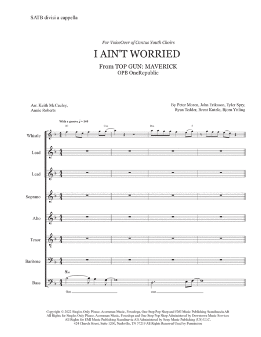 I Ain't Worried Divisi scores gallery preview page 2