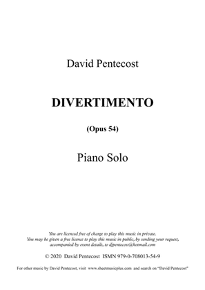 Book cover for Divertimento, Opus 54