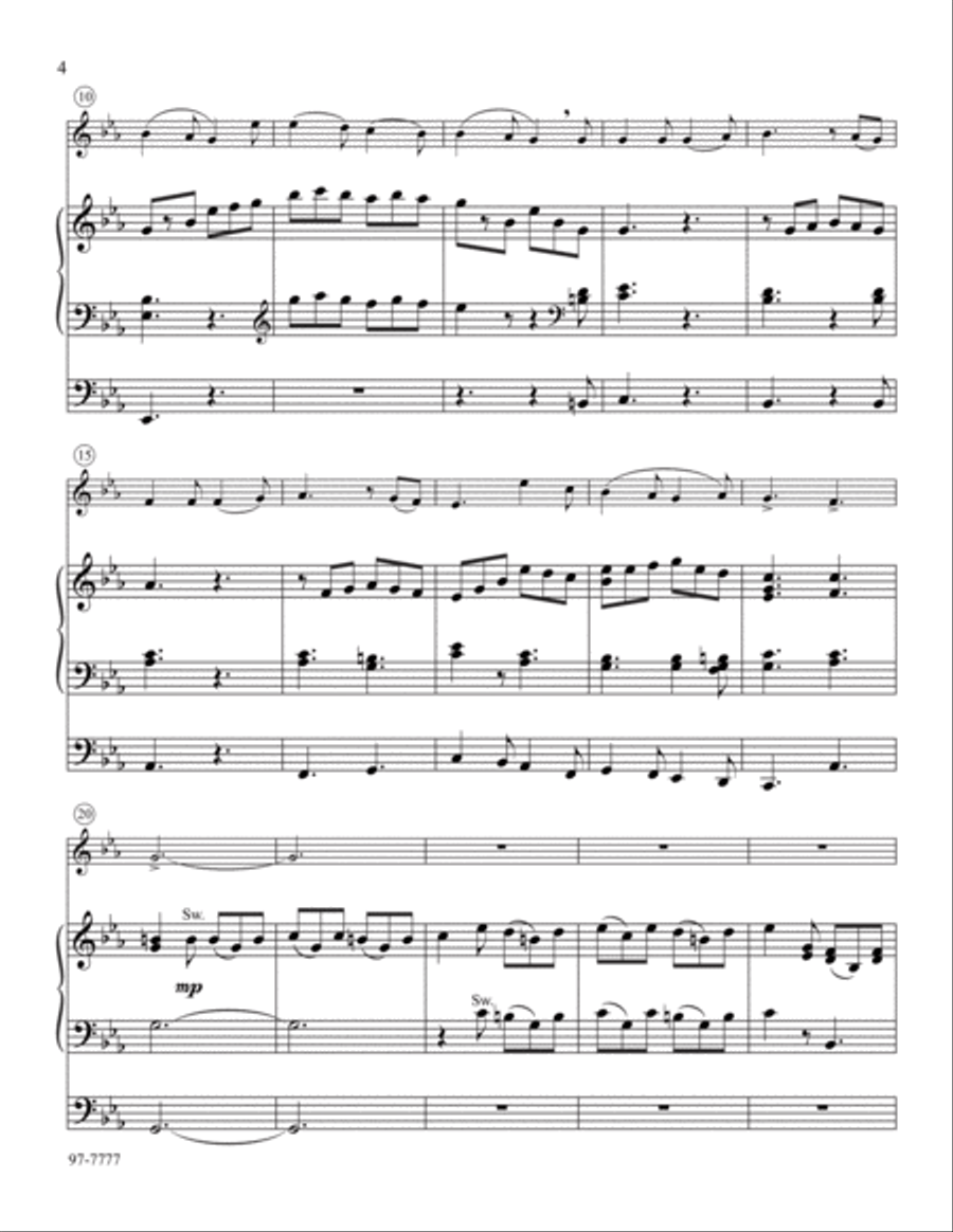Repeat the Sounding Joy: Five Christmas Tunes for Trumpet and Organ Trumpet scores gallery preview page 3