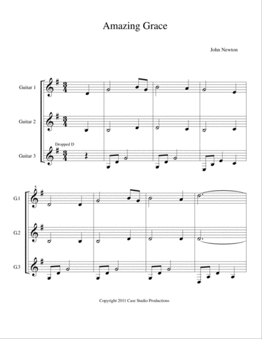 Hymns For Guitar Trio book I Small Ensemble scores gallery preview page 2