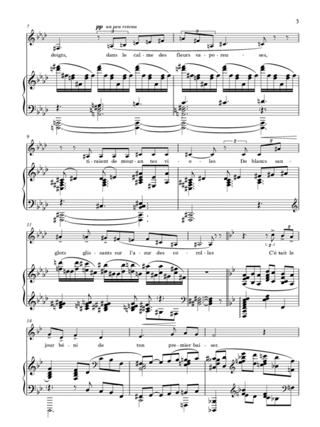 Debussy: Apparition (transposed to A flat Major)