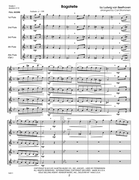 Classics For Flute Quartet - 3rd Flute image number null