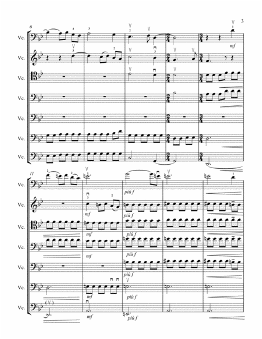Sure On This Shining Night, Op. 13, No. 13 Cello scores gallery preview page 3