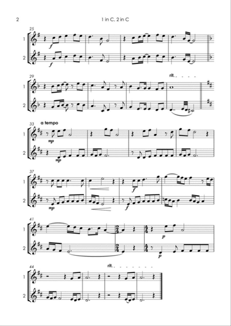 Peace On Earth Woodwind Duet scores gallery preview page 4