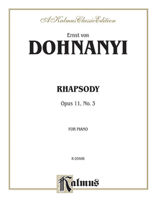 Book cover for Rhapsody, Op. 11, No. 3