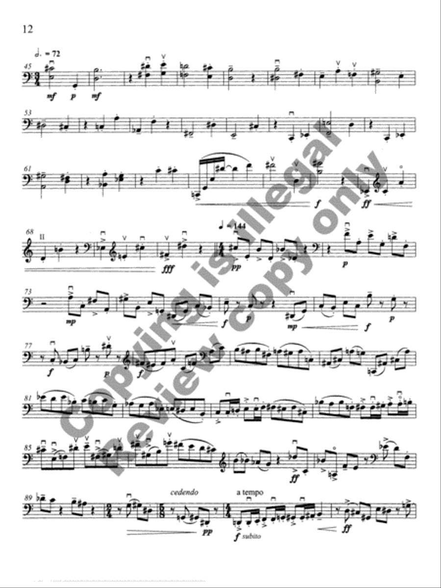 For Solace in Solitude (Cello version) Cello Solo scores gallery preview page 8