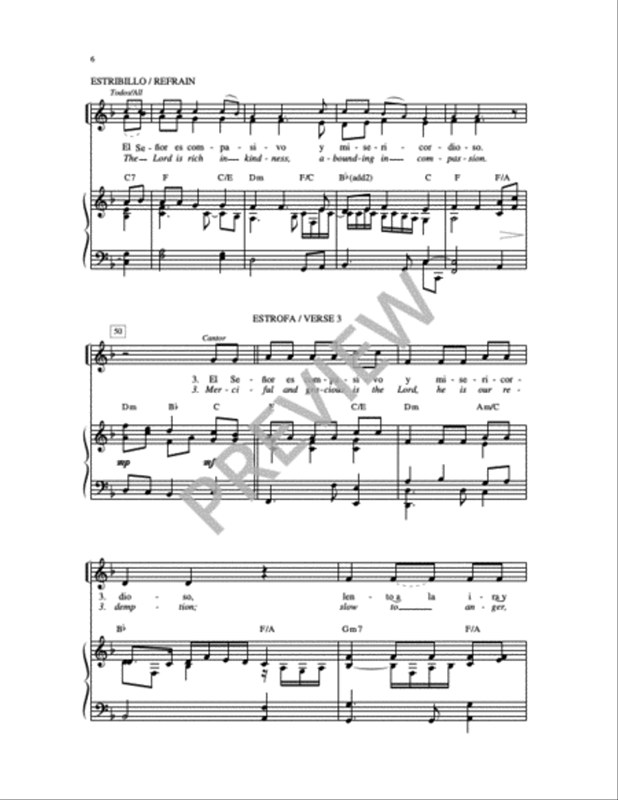 El Señor Es Compasivo (Salmo 103) 2-Part scores gallery preview page 17