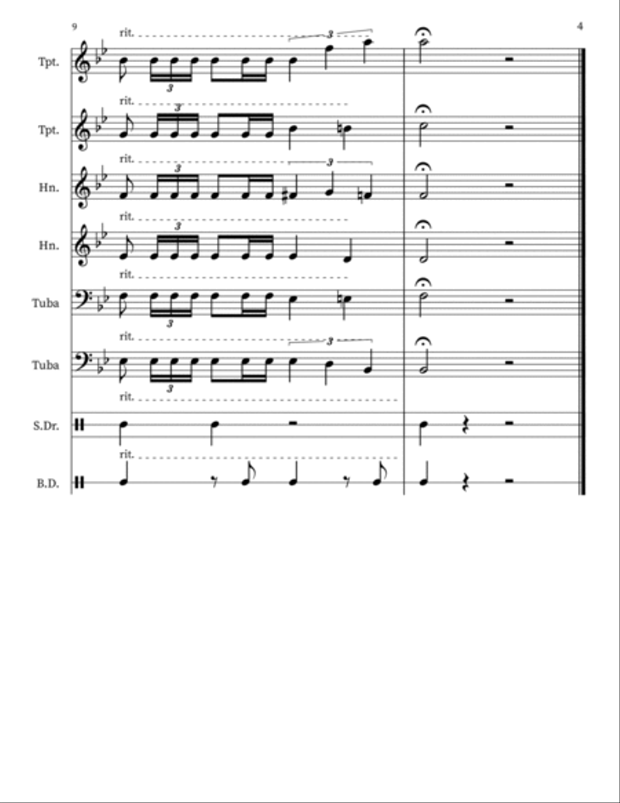 Fanfare Xénotique 2 Small Ensemble scores gallery preview page 4