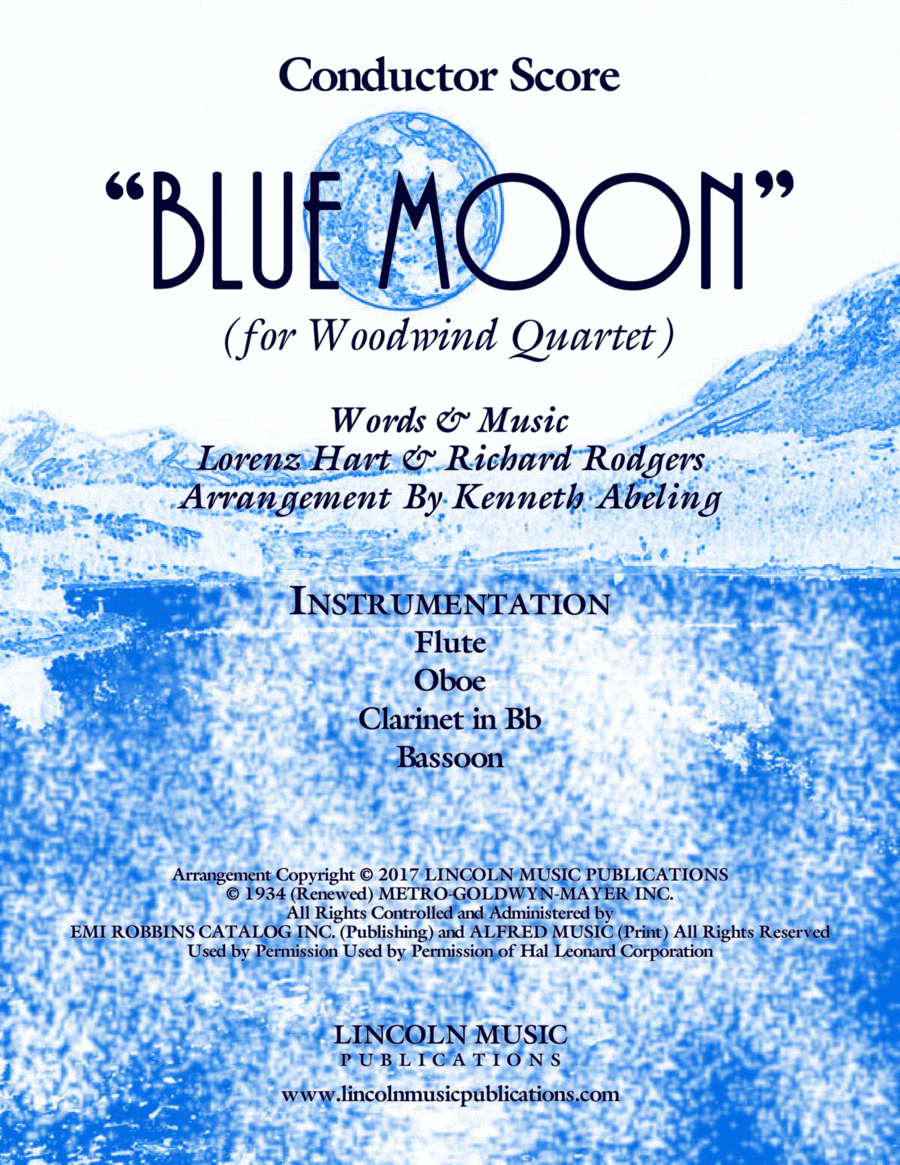Blue Moon Woodwind Quartet scores gallery preview page 1