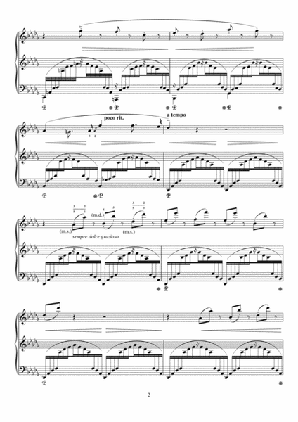 Un Sospiro, For Piano In D Flat Major (grande Études De Concert No. 3)