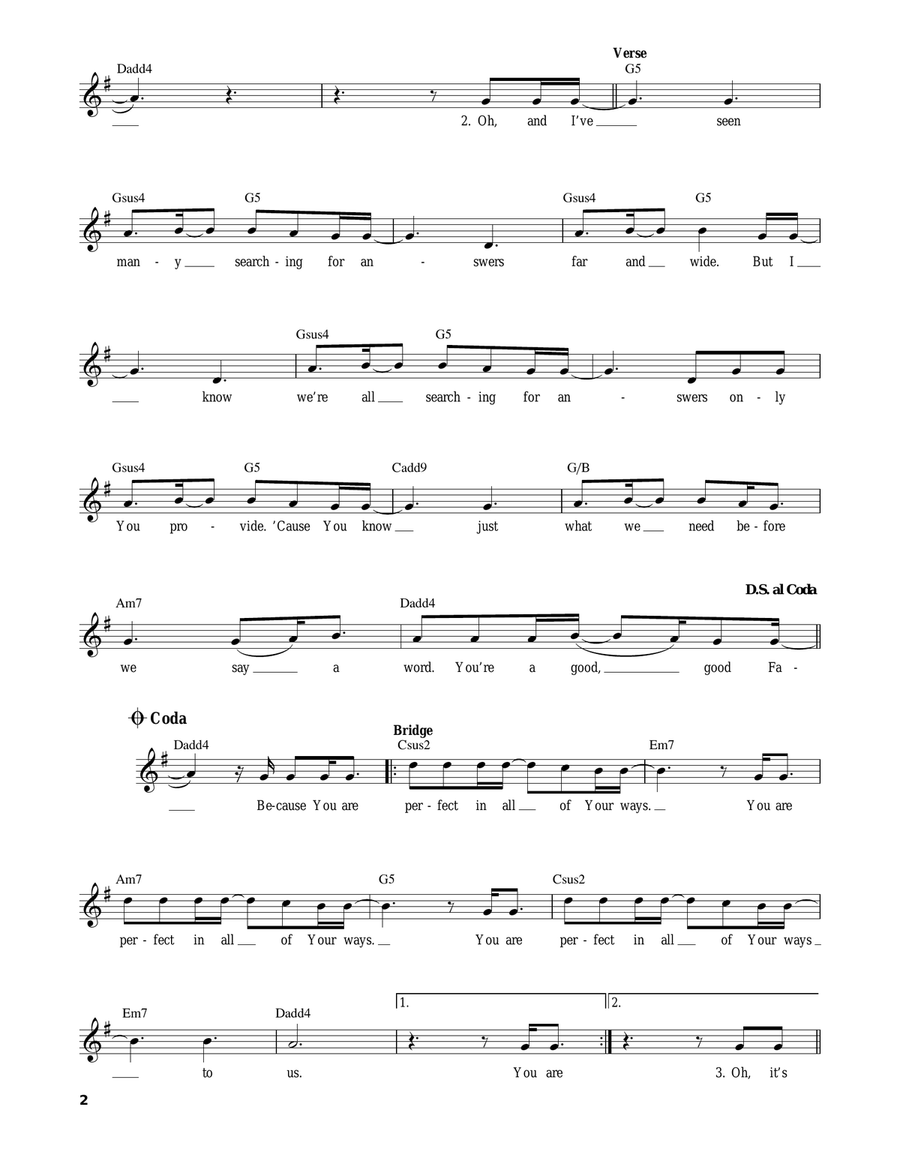 Good Good Father Easy Guitar scores gallery preview page 2