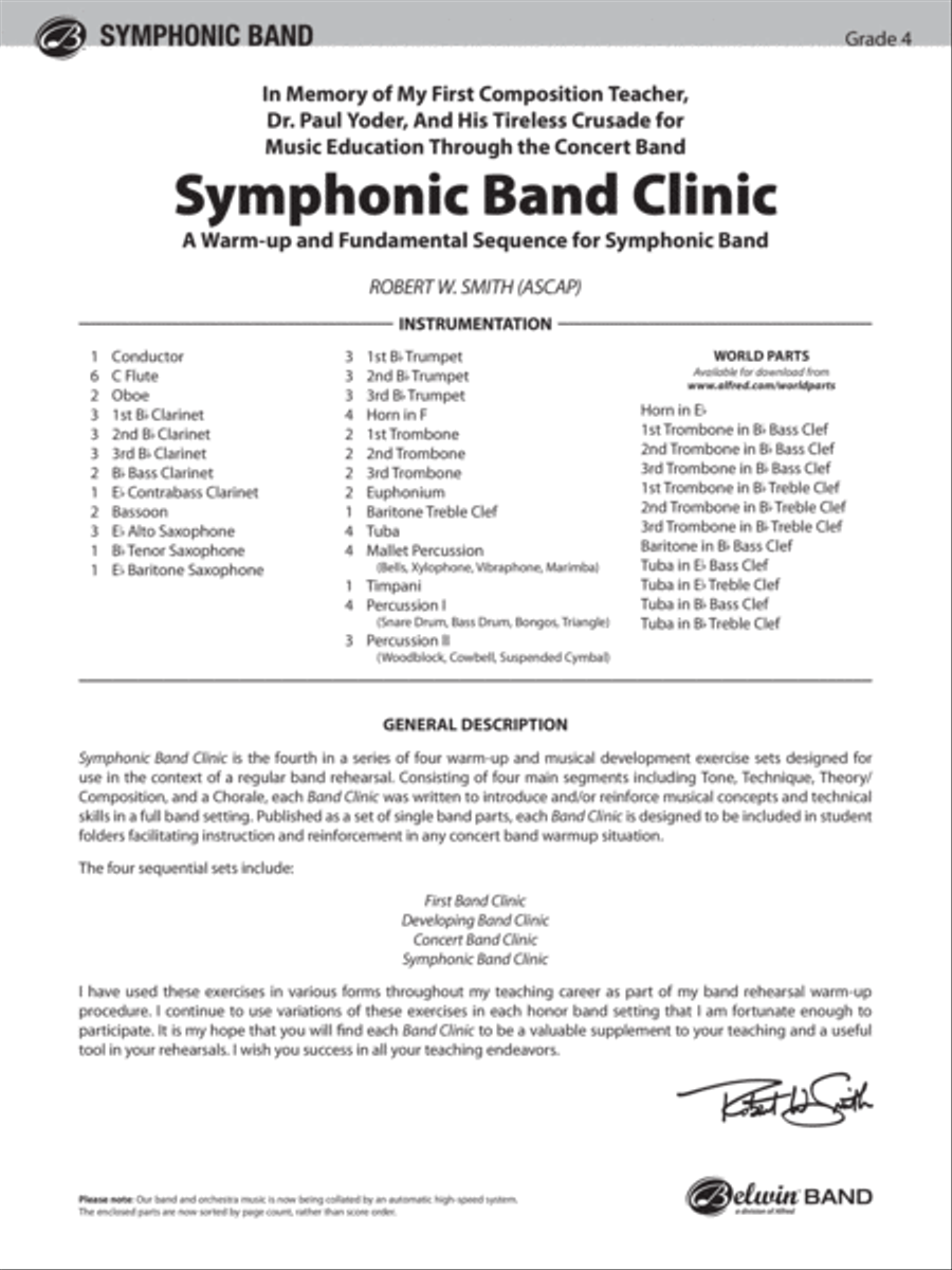 Symphonic Band Clinic Concert Band scores gallery preview page 2