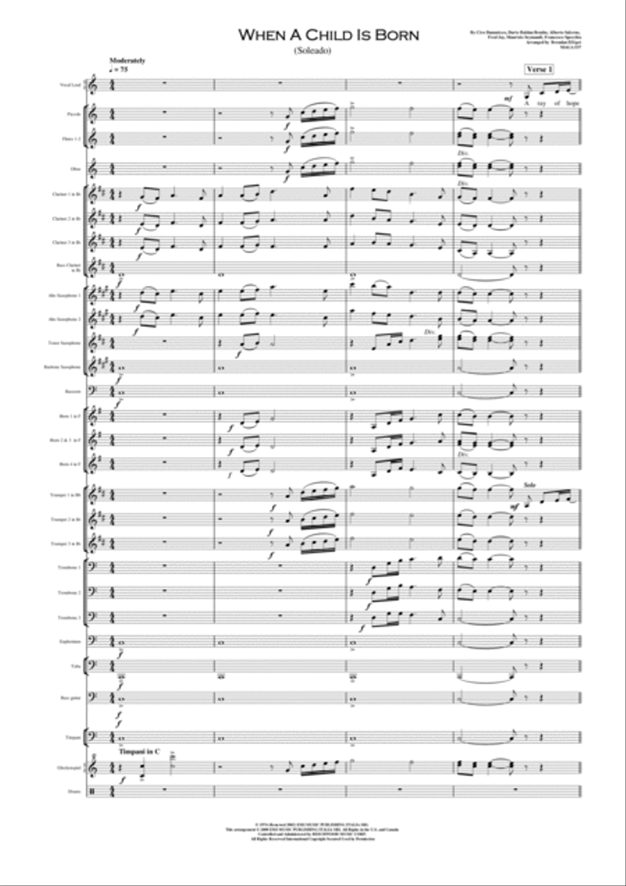 When A Child Is Born Concert Band scores gallery preview page 2