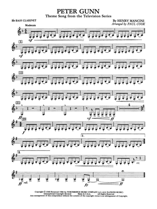 Book cover for Peter Gunn: B-flat Bass Clarinet