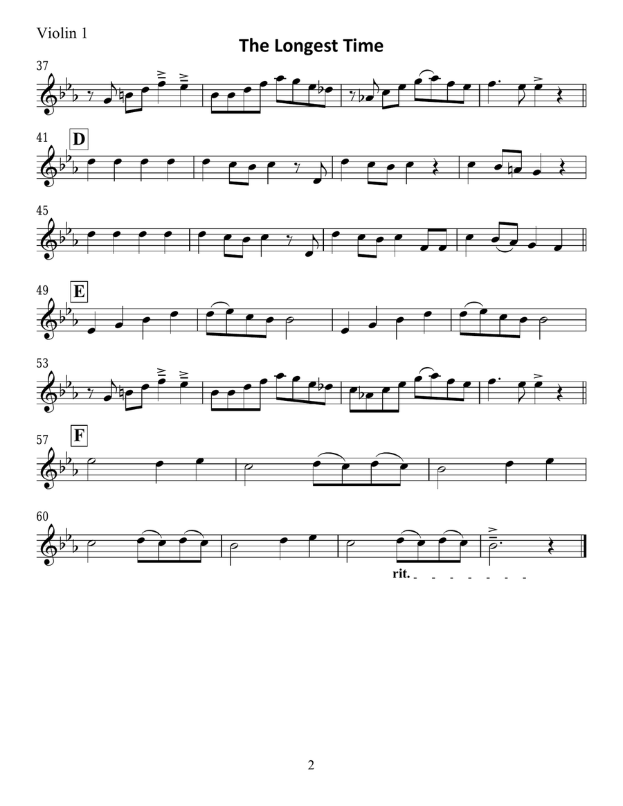 The Longest Time Small Ensemble scores gallery preview page 2