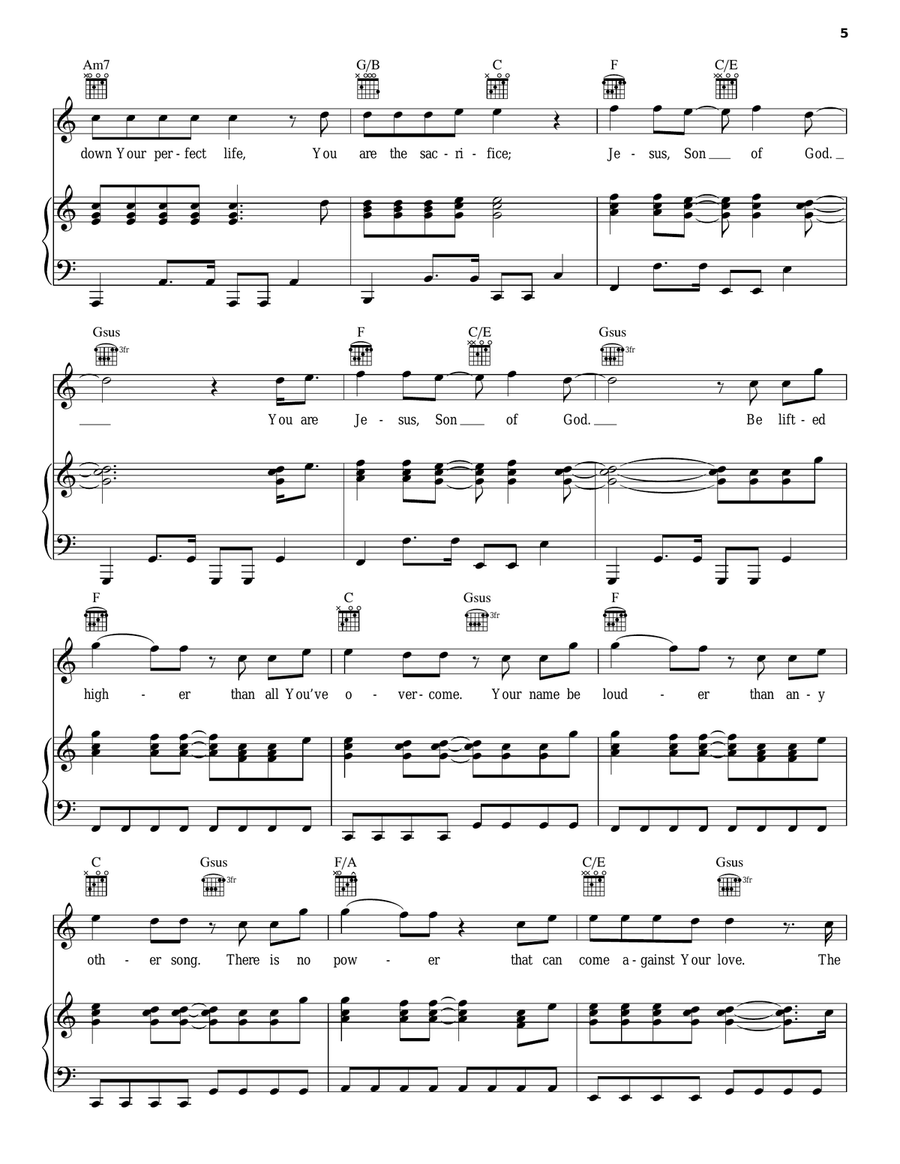 Jesus, Son Of God Guitar scores gallery preview page 5