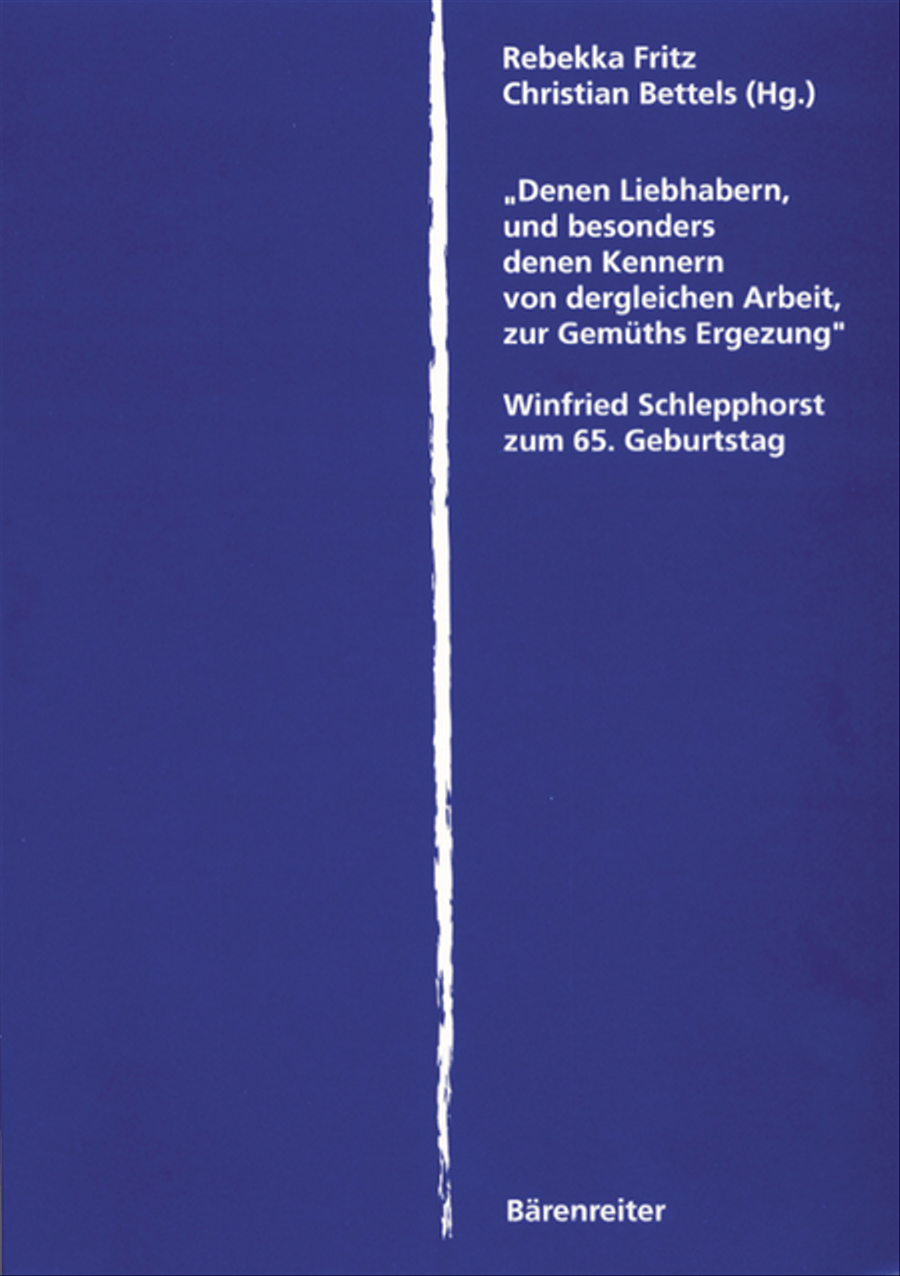 Denen Liebhabern, und besonders denen Kennern von dergleichen Arbeit, zur Gemüths Ergezung Collection / Songbook scores gallery preview page 1