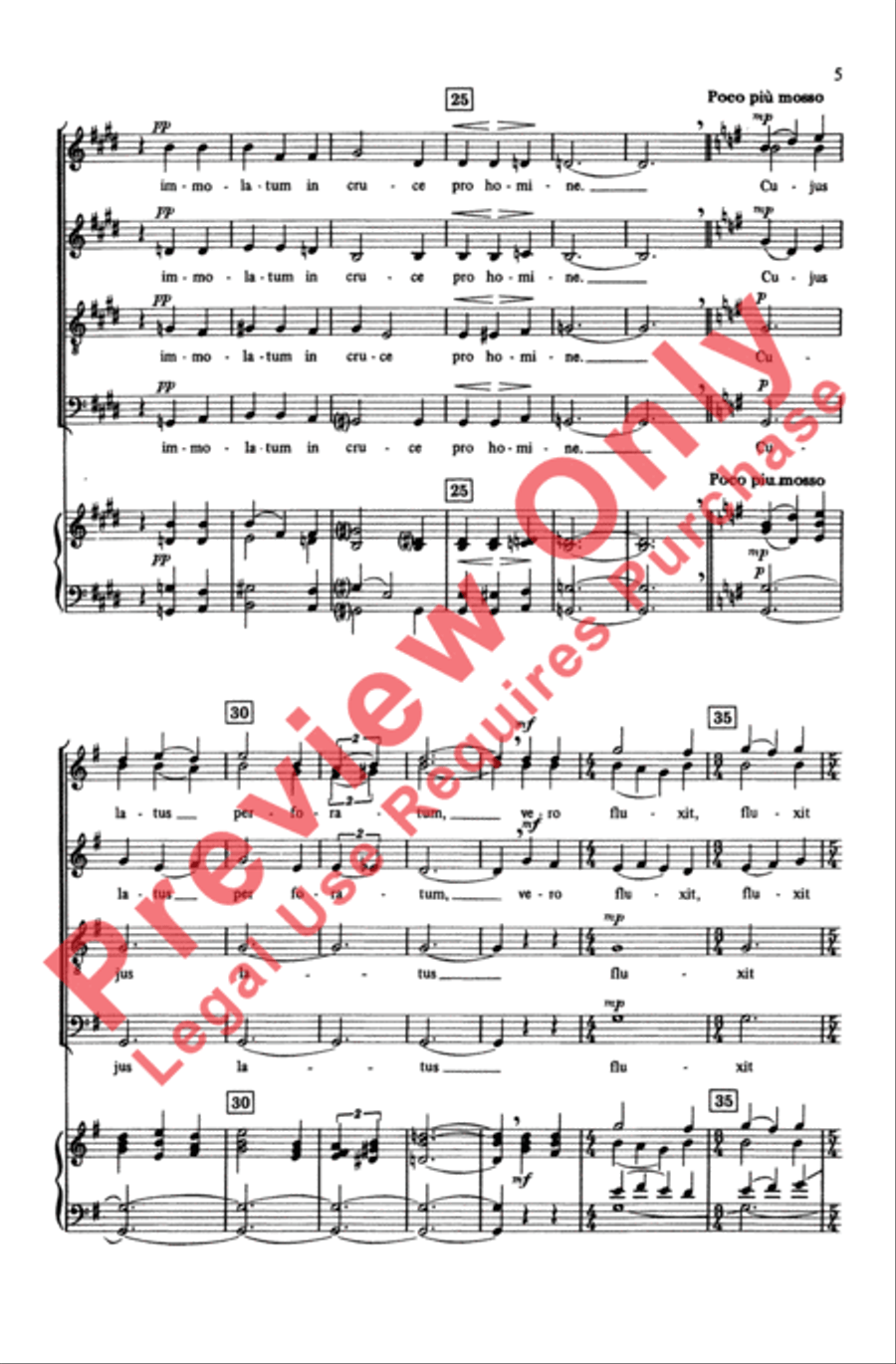 Ave Verum Corpus 4-Part scores gallery preview page 4